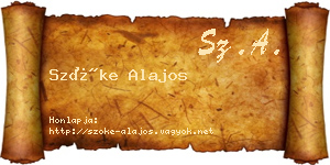 Szőke Alajos névjegykártya